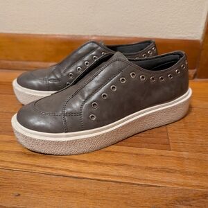 Coconuts By Mattise Gray Slate Flat Platform Loafer Sneakers